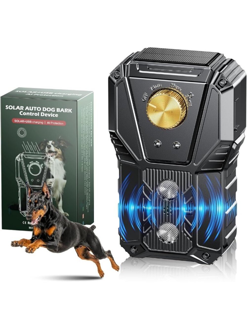 Ultrasonic Anti-Bark Device for Dogs - 3 Modes Bark Control Training Tool